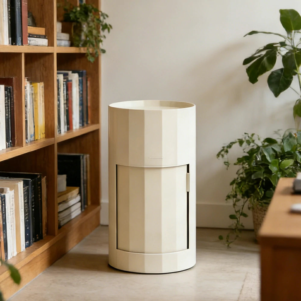 LUXORA 49/66cm Multi-Function Side Table - Removable Tray Design - Stable & Mobile Structure - Compact Rolling Storage Unit - White