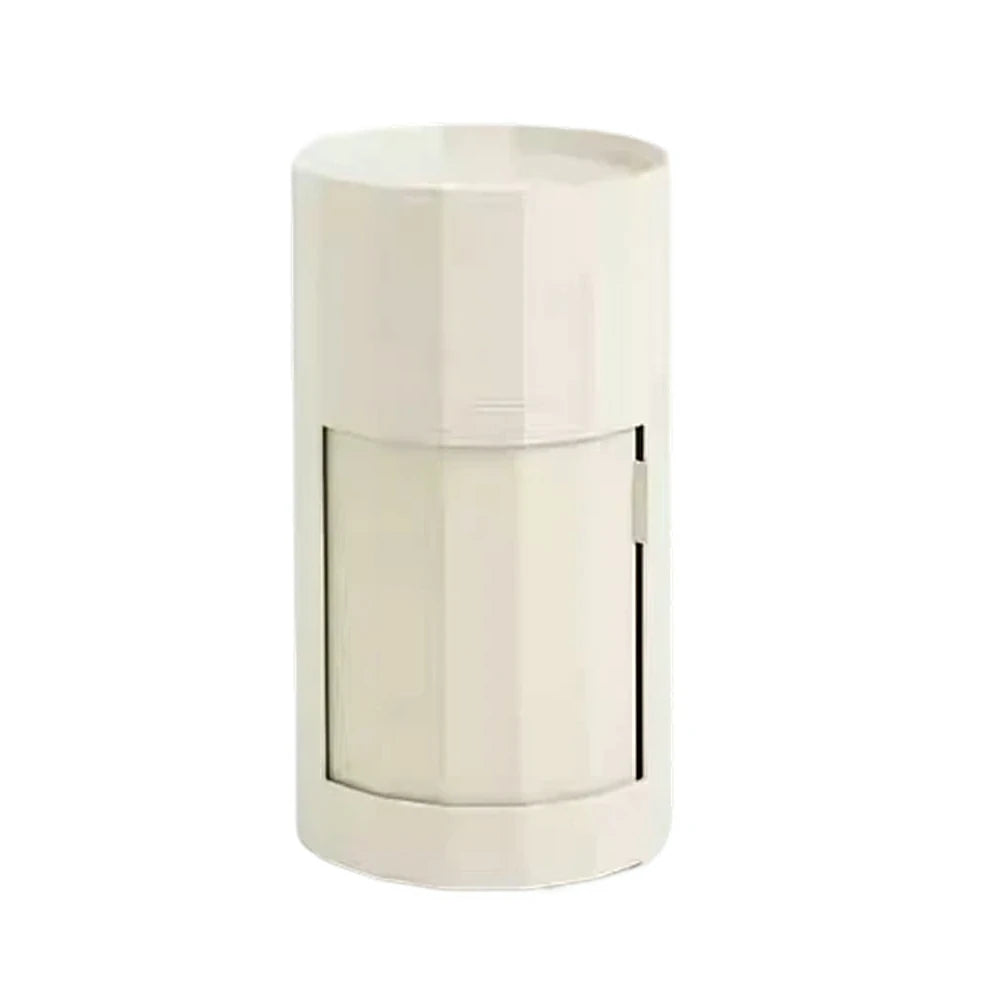 LUXORA 49/66cm Multi-Function Side Table - Removable Tray Design - Stable & Mobile Structure - Compact Rolling Storage Unit - White