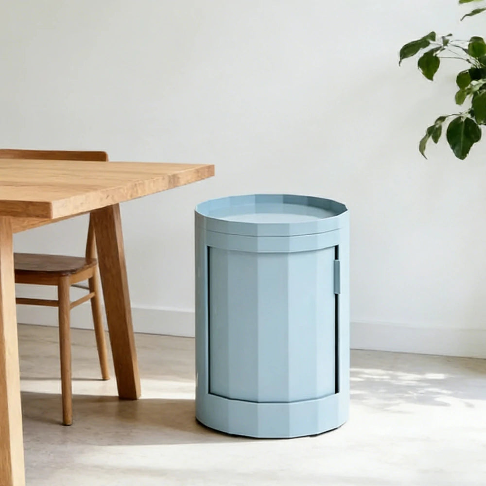 LUXORA 49/66cm Multi-Function Side Table - Removable Tray Design - Stable & Mobile Structure - Compact Rolling Storage Unit - Blue