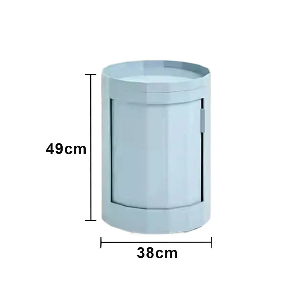 LUXORA 49/66cm Multi-Function Side Table - Removable Tray Design - Stable & Mobile Structure - Compact Rolling Storage Unit - Blue