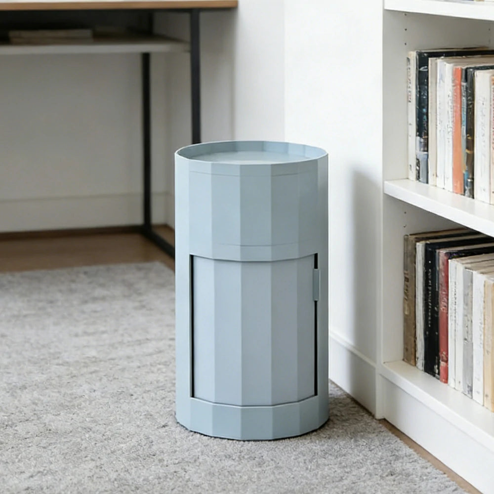 LUXORA 49/66cm Multi-Function Side Table - Removable Tray Design - Stable & Mobile Structure - Compact Rolling Storage Unit - Blue