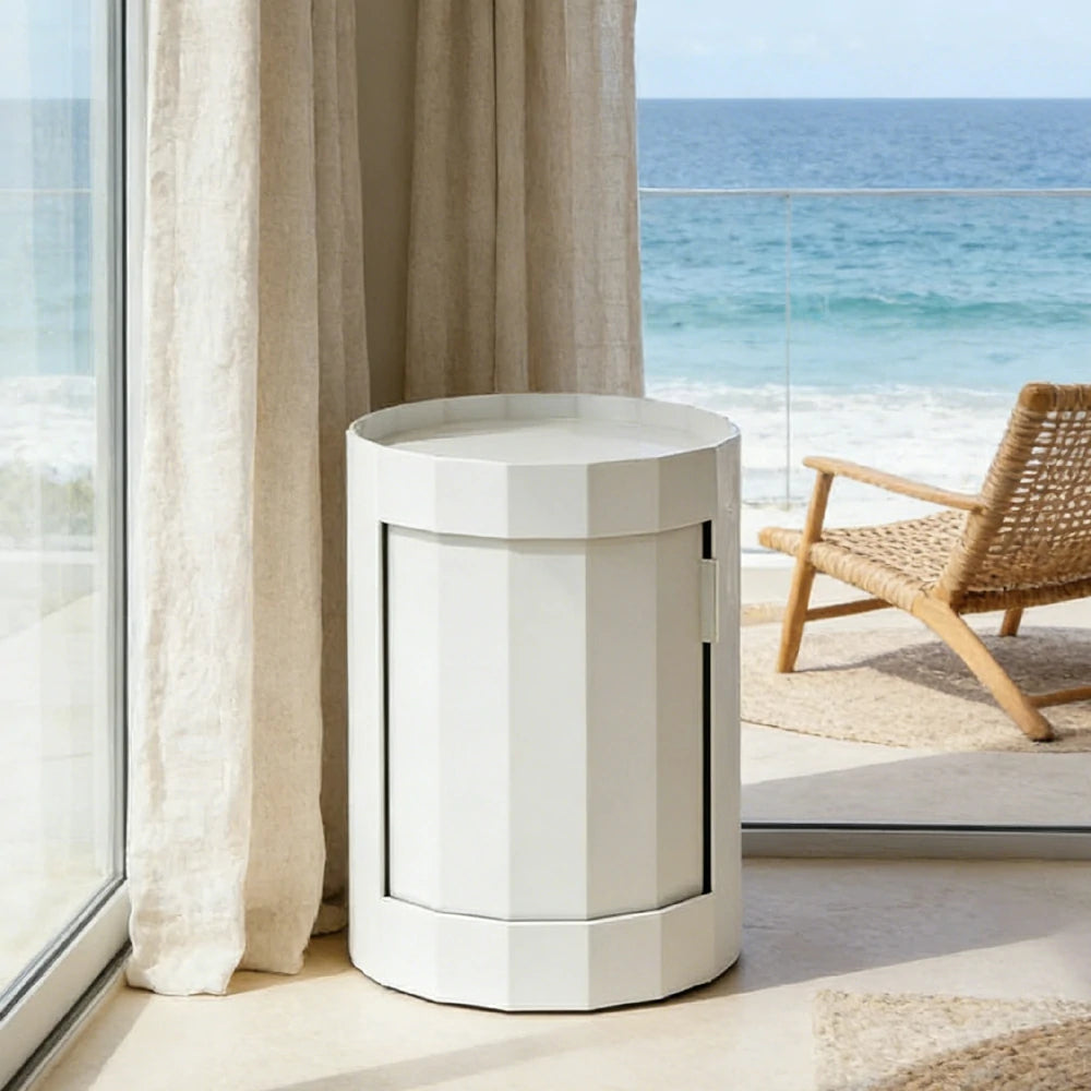 LUXORA 49/66cm Multi-Function Side Table - Removable Tray Design - Stable & Mobile Structure - Compact Rolling Storage Unit - Grey