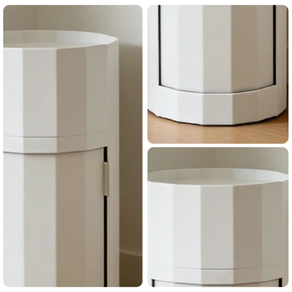 LUXORA 49/66cm Multi-Function Side Table - Removable Tray Design - Stable & Mobile Structure - Compact Rolling Storage Unit - Grey