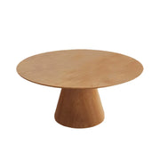 LUXORA 120/150cm Ash Wood Round Dining Table - Thick Solid Wood Base, No Lazy Susan Design, Nordic Minimalist Family Dining Table - Natural