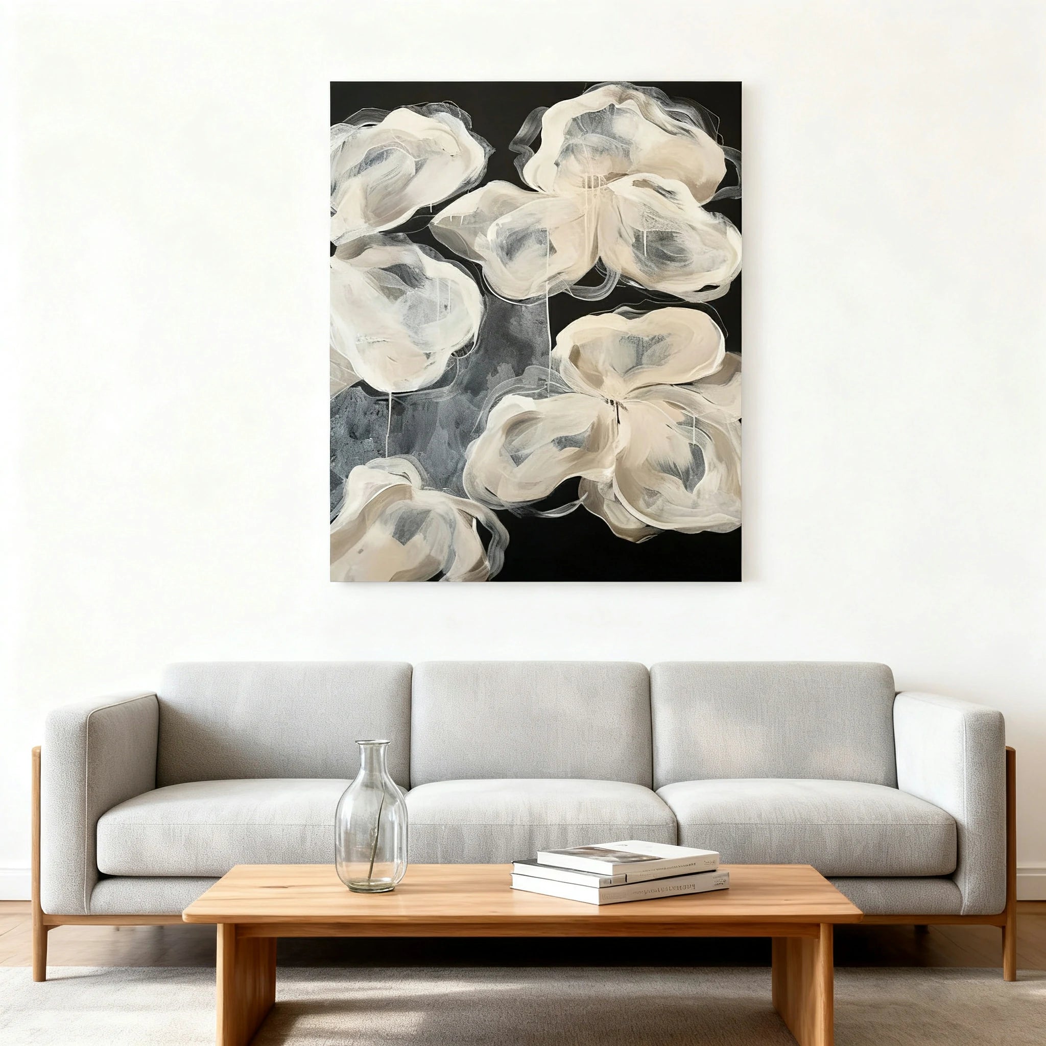 LUXORA Hand-Painted Oil Painting 70/100/140cm - Premium Abstract Painting Featuring Refined Texture and Balanced Lines That Suit Simple Modern Home Spaces