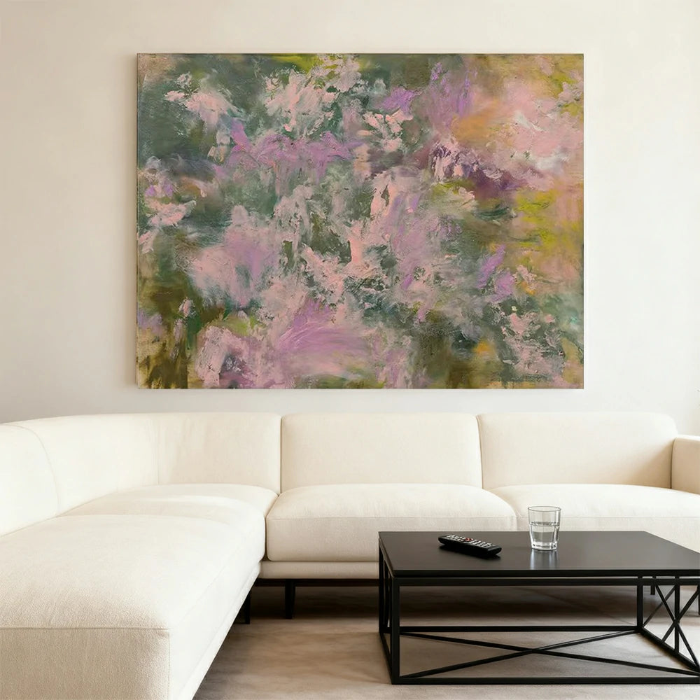 LUXORA Hand-Painted Oil Painting 70/100/140cm - Elegant Wall Painting with Balanced Colour Tones, Perfect for Bedrooms, Lounge Areas and Hallway Walls