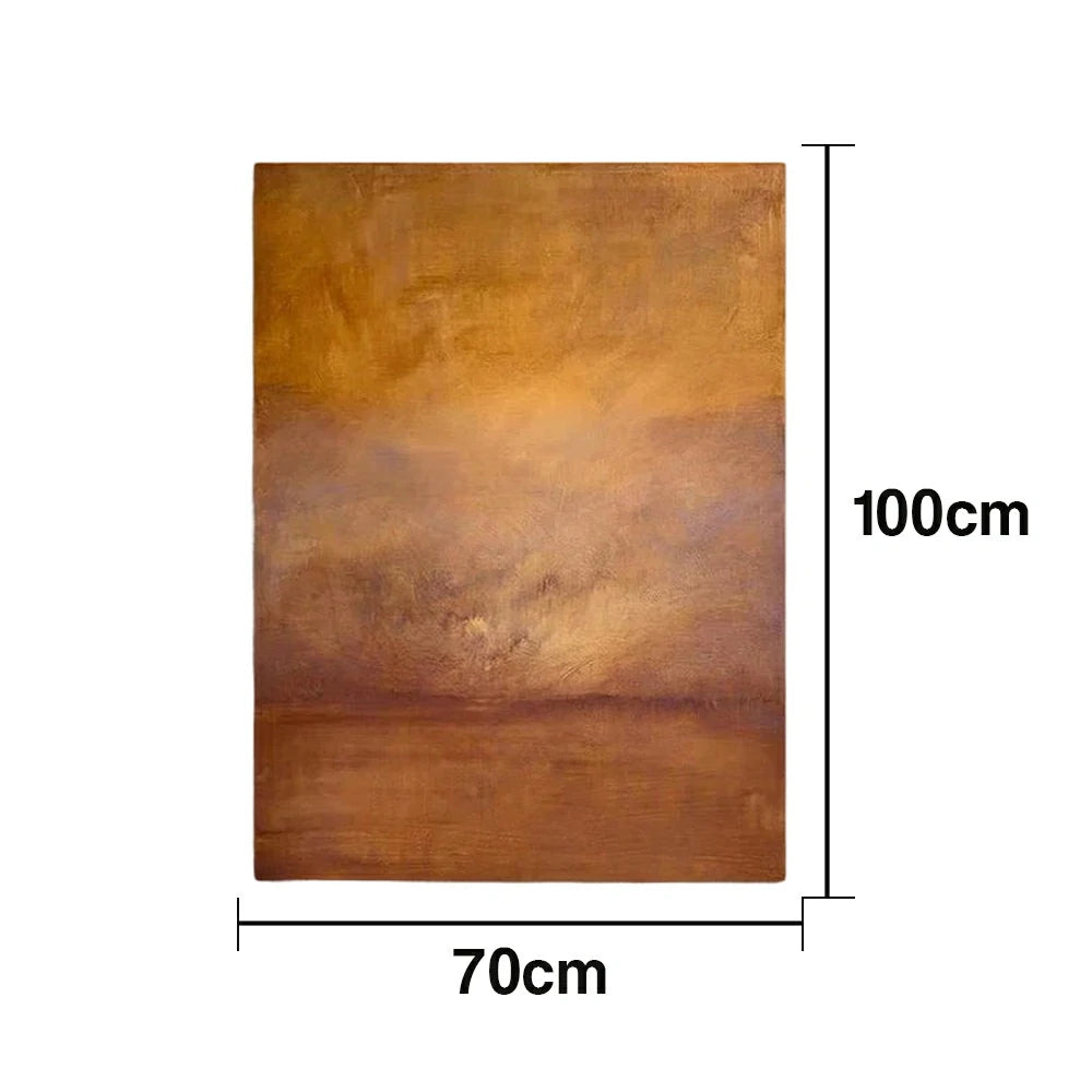 LUXORA Hand-Painted Oil Painting 70/100/140cm - Refined Modern Canvas Art with Soft Brush Details and Subtle Geometry for Elegant and Peaceful Home Environments