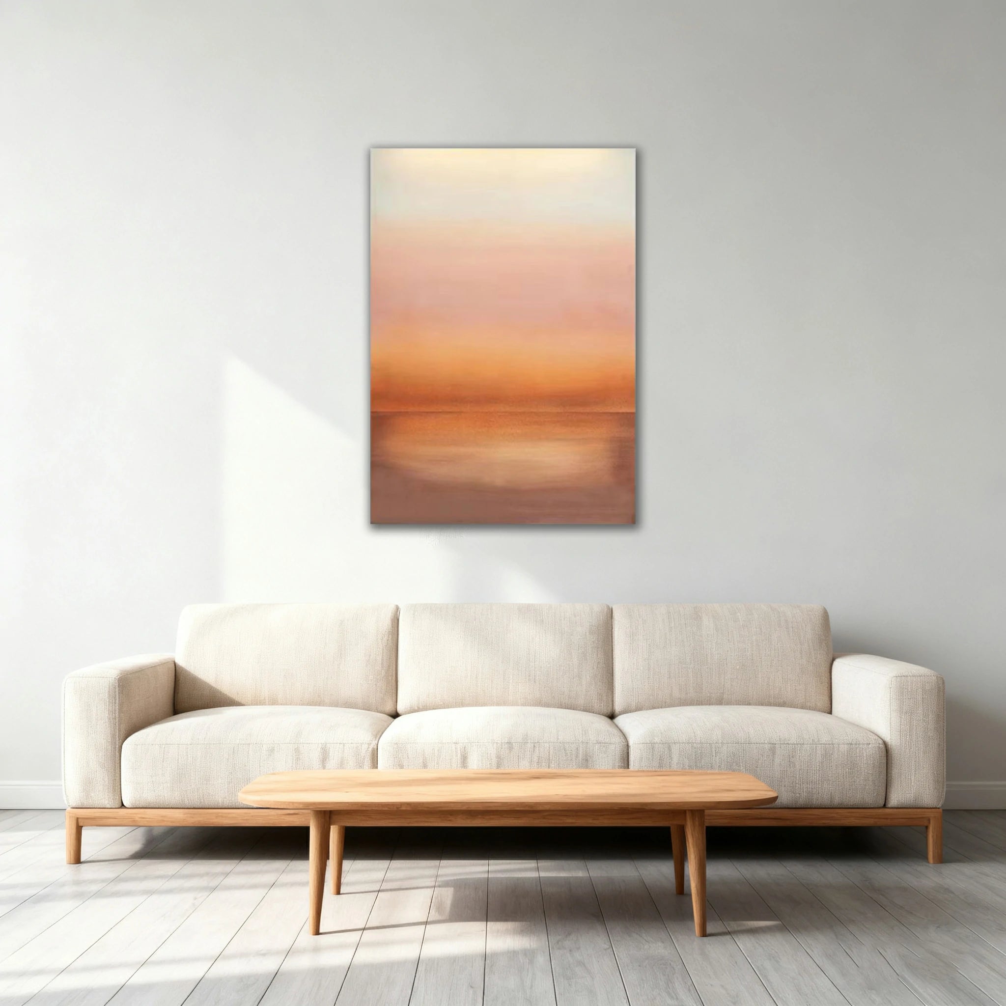 LUXORA Hand-Painted Oil Painting 70/100/140cm - Minimalist Abstract Canvas with Smooth Finish and Subtle Composition for Calm and Stylish Homes