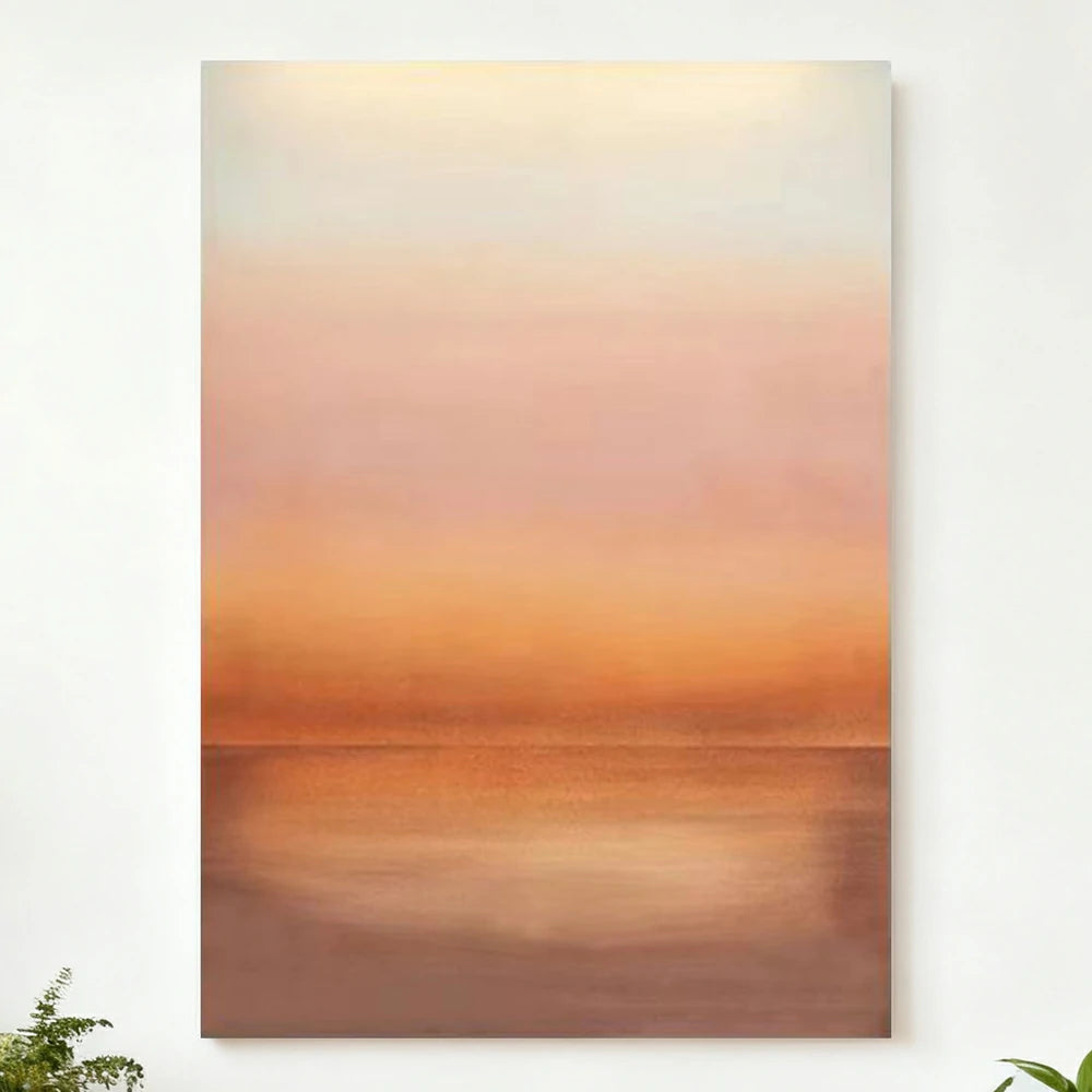 LUXORA Hand-Painted Oil Painting 70/100/140cm - Minimalist Abstract Canvas with Smooth Finish and Subtle Composition for Calm and Stylish Homes