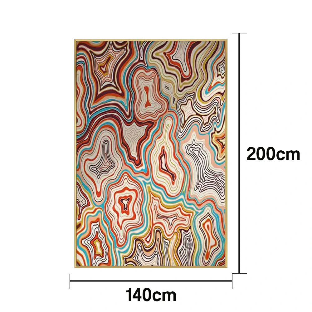 LUXORA Hand-Painted Oil Painting 70/100/140cm - Minimalist Hand-Painted Wall Art Designed for Clean, Neutral Interiors and Relaxed Modern Living Spaces