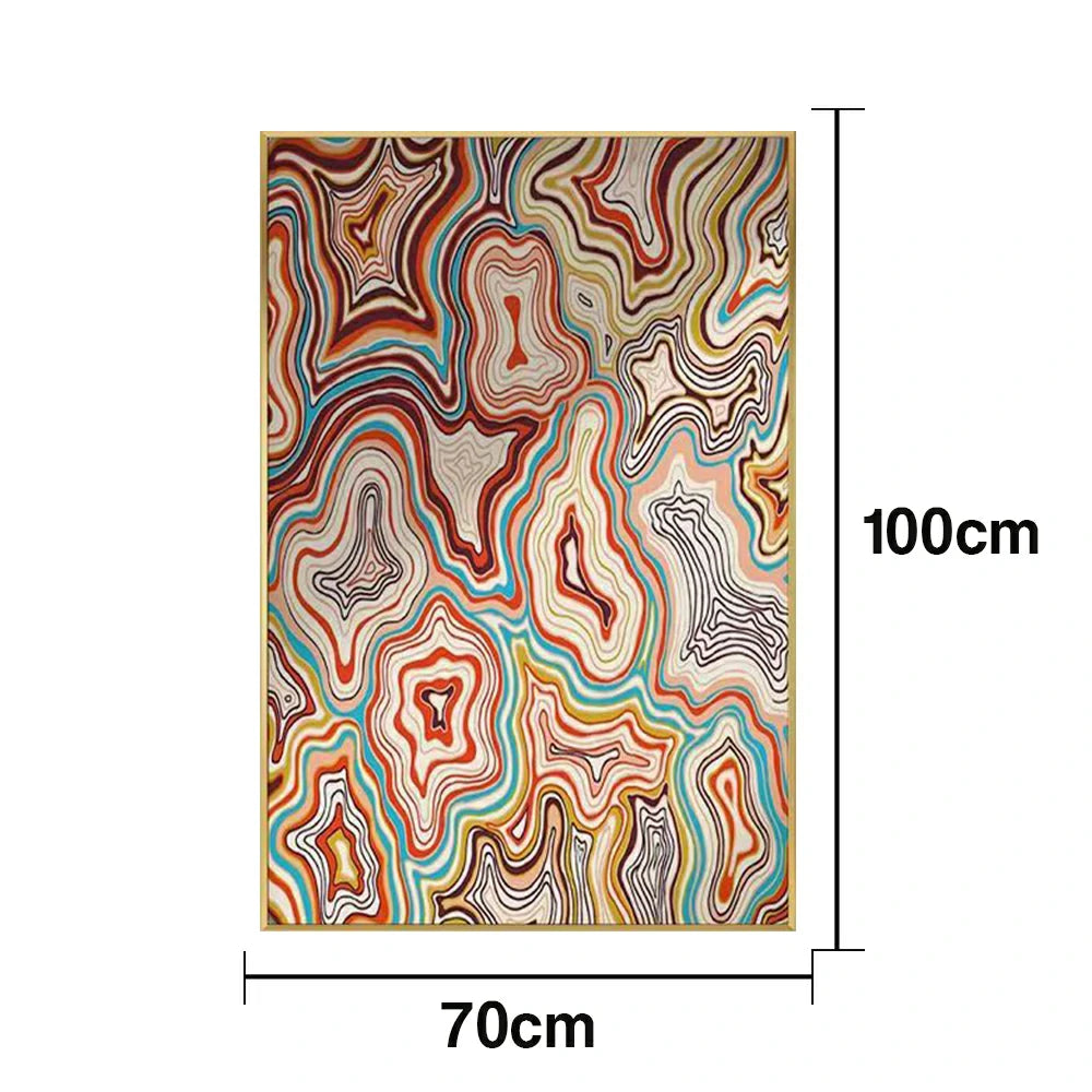 LUXORA Hand-Painted Oil Painting 70/100/140cm - Minimalist Hand-Painted Wall Art Designed for Clean, Neutral Interiors and Relaxed Modern Living Spaces