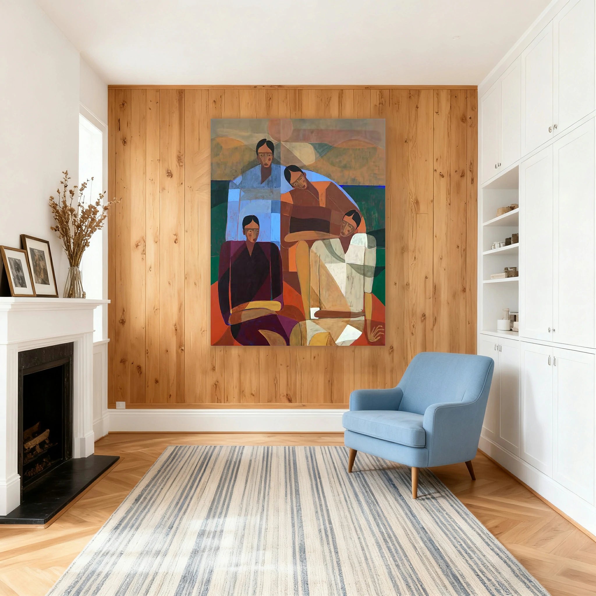 LUXORA Hand-Painted Oil Painting 70/100/140cm - Contemporary Abstract Canvas Art Designed with Calm Colours and Fine Texture for Light-Filled Interiors