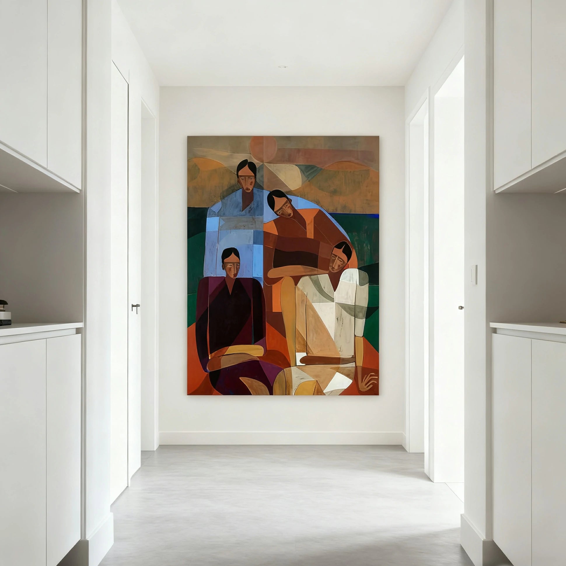 LUXORA Hand-Painted Oil Painting 70/100/140cm - Contemporary Abstract Canvas Art Designed with Calm Colours and Fine Texture for Light-Filled Interiors