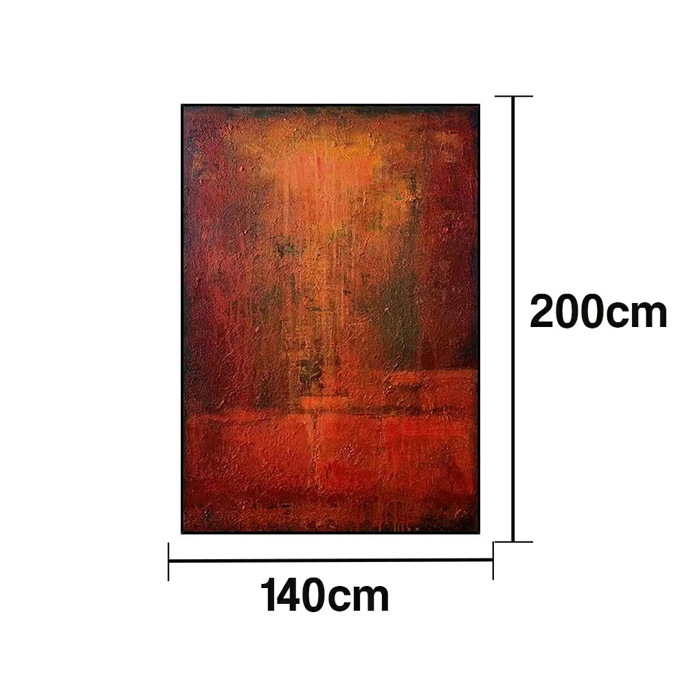 LUXORA Hand-Painted Oil Painting 70/100/140cm - Elegant Minimalist Canvas Painting Combining Calm Shades and Subtle Form for Everyday Comfort in Homes