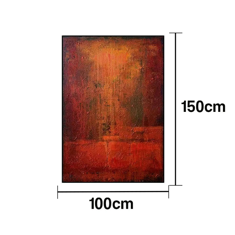 LUXORA Hand-Painted Oil Painting 70/100/140cm - Elegant Minimalist Canvas Painting Combining Calm Shades and Subtle Form for Everyday Comfort in Homes