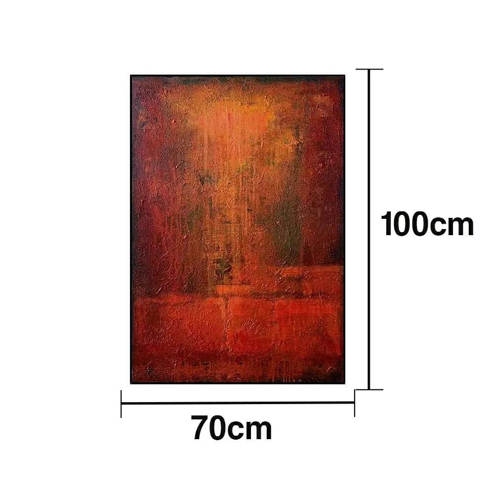 LUXORA Hand-Painted Oil Painting 70/100/140cm - Elegant Minimalist Canvas Painting Combining Calm Shades and Subtle Form for Everyday Comfort in Homes