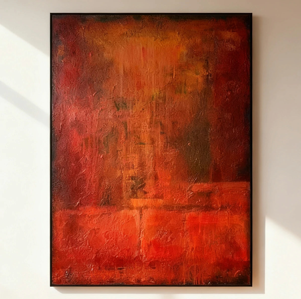 LUXORA Hand-Painted Oil Painting 70/100/140cm - Elegant Minimalist Canvas Painting Combining Calm Shades and Subtle Form for Everyday Comfort in Homes