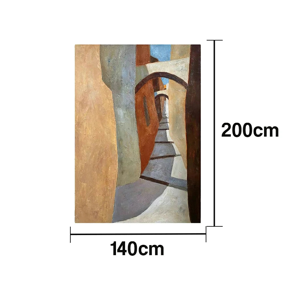 LUXORA Hand-Painted Oil Painting 70/100/140cm - Minimalist Canvas Wall Art with Gentle Tones and Clean Composition, Creating a Peaceful Home Atmosphere