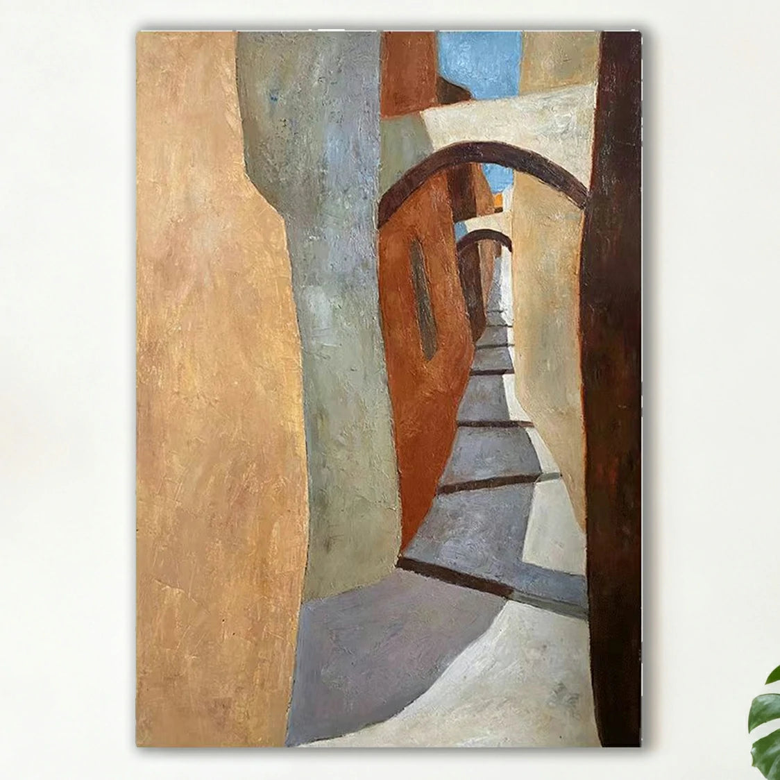 LUXORA Hand-Painted Oil Painting 70/100/140cm - Minimalist Canvas Wall Art with Gentle Tones and Clean Composition, Creating a Peaceful Home Atmosphere