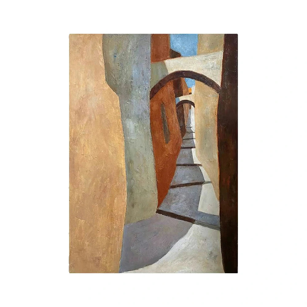 LUXORA Hand-Painted Oil Painting 70/100/140cm - Minimalist Canvas Wall Art with Gentle Tones and Clean Composition, Creating a Peaceful Home Atmosphere