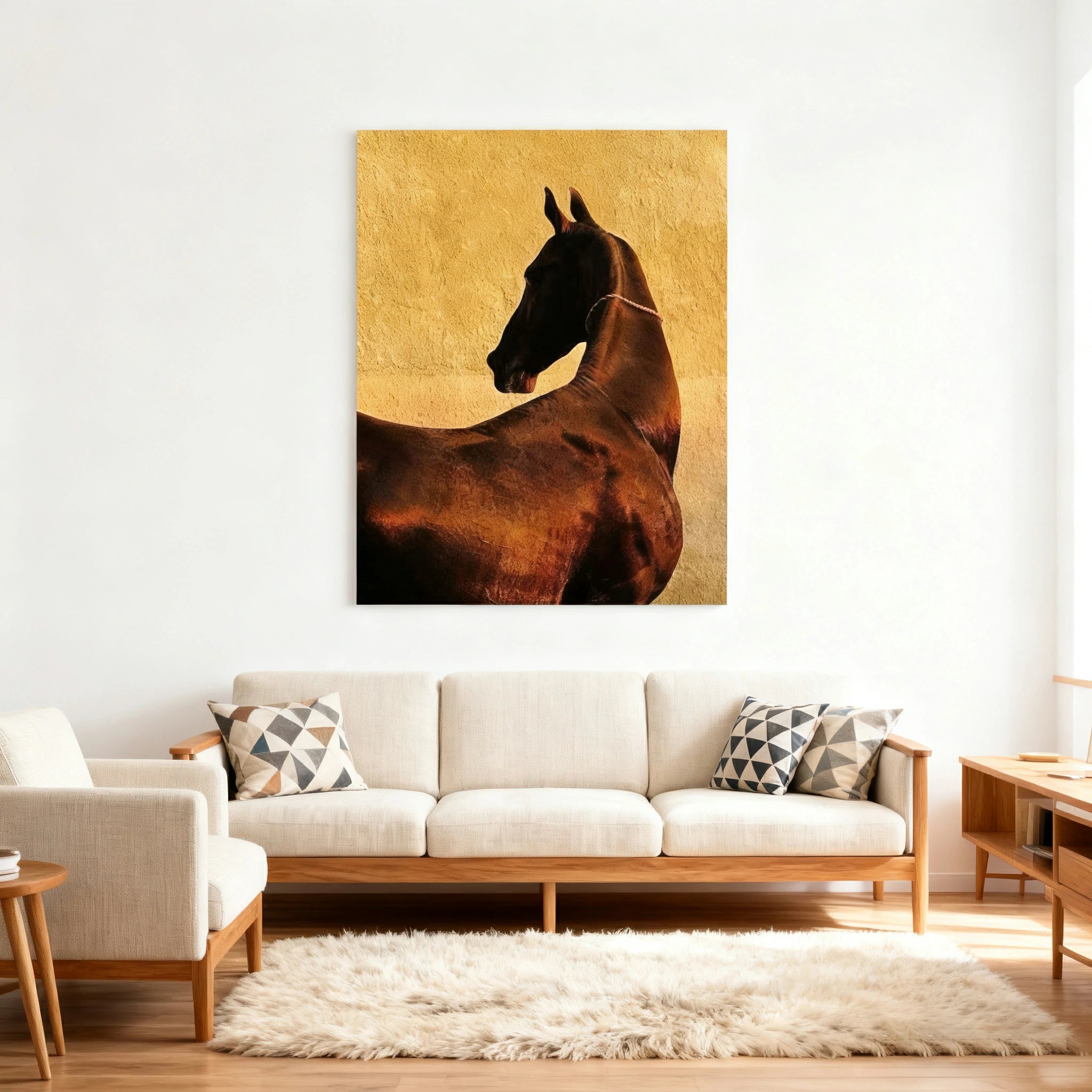 LUXORA Hand-Painted Oil Painting 70/100/140cm Modern Abstract Canvas Art for Living Room Decor Featuring Neutral Tones and Soft Textures to Enhance Interior Aesthetics