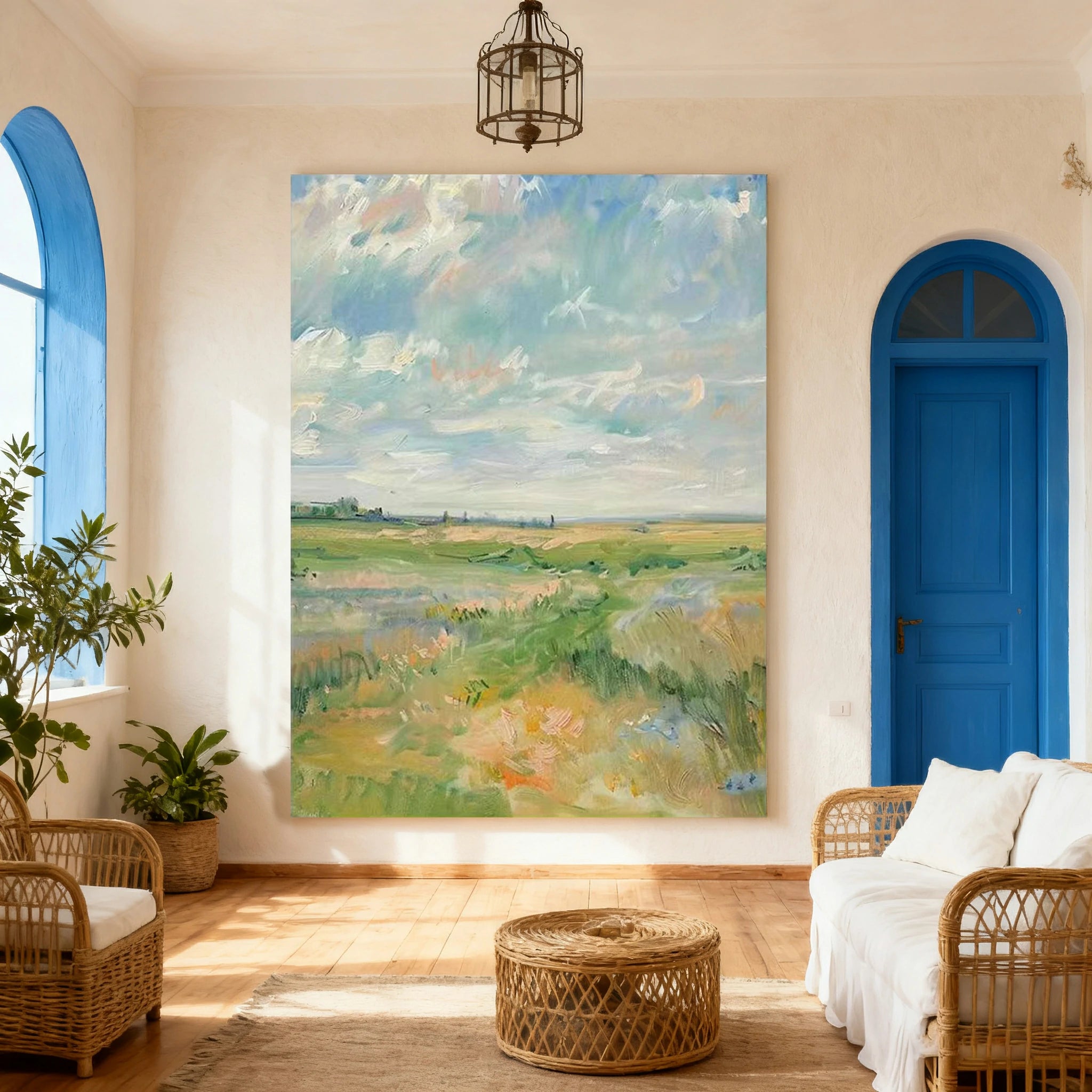 LUXORA Hand-Painted Oil Painting 70/100/140cm Light-Luxury Textured Wall Art Featuring Layered Brushstrokes Designed for Sophisticated Apartments and Interior Spaces