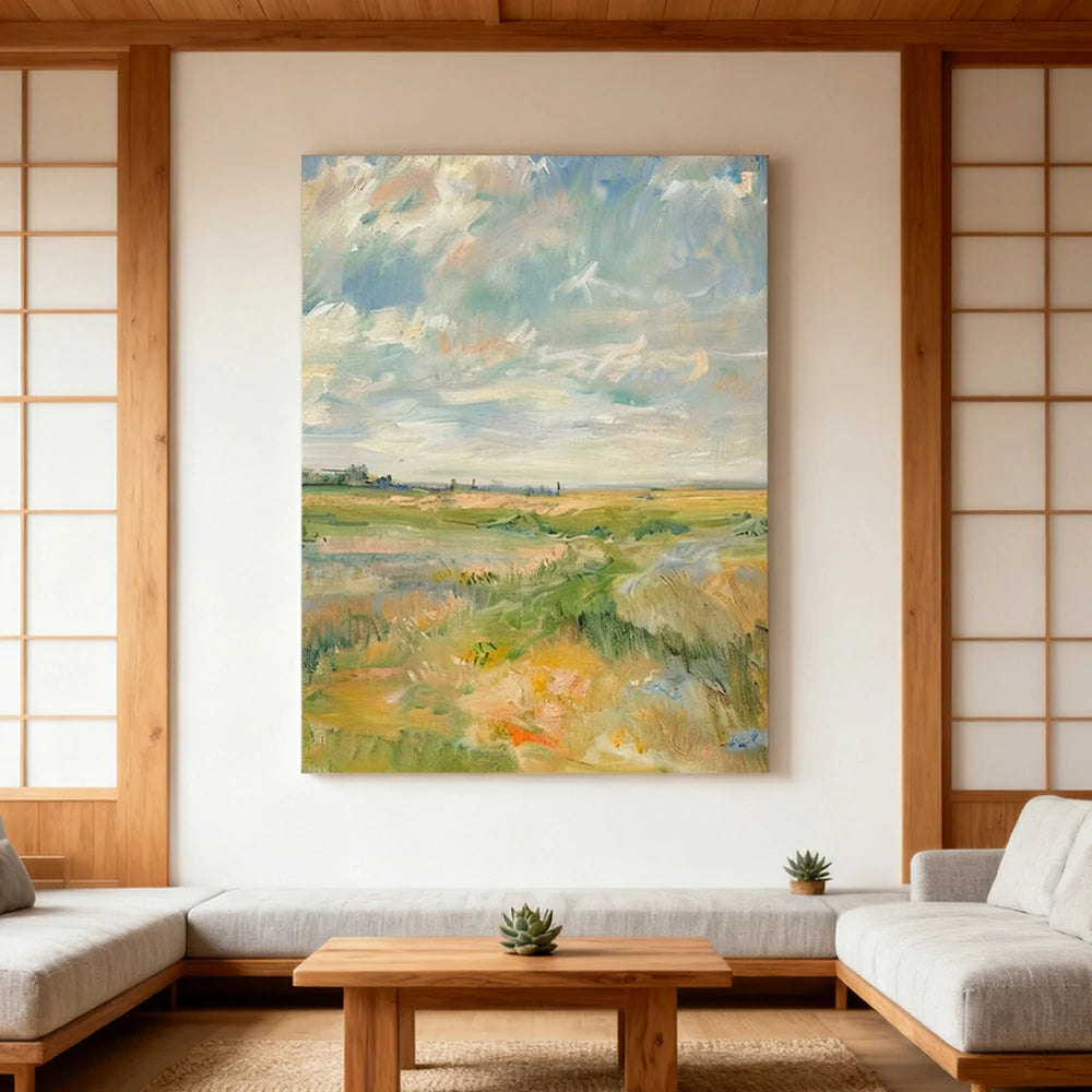 LUXORA Hand-Painted Oil Painting 70/100/140cm Light-Luxury Textured Wall Art Featuring Layered Brushstrokes Designed for Sophisticated Apartments and Interior Spaces