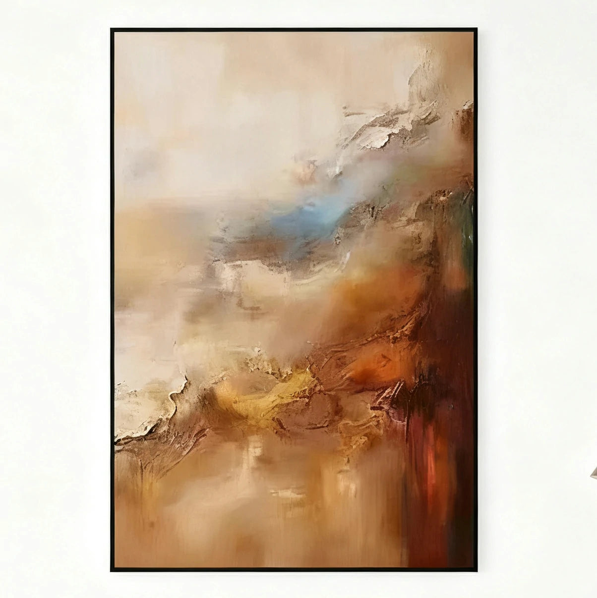 LUXORA Hand-Painted Oil Painting 70/100/140cm Stylish Modern Abstract Artwork with Soft Neutral Shades Perfect for Enhancing Living Rooms and Bedroom Wall Decoration