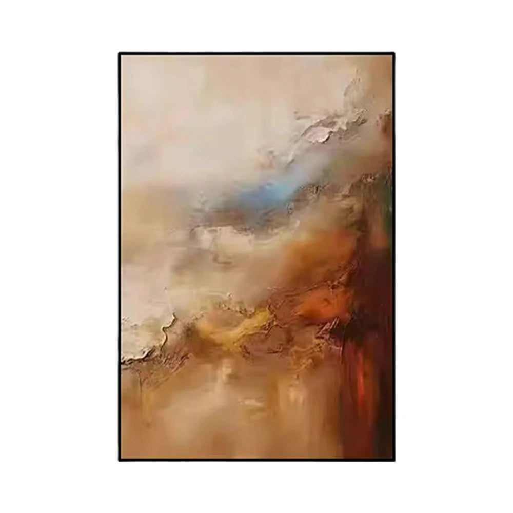 LUXORA Hand-Painted Oil Painting 70/100/140cm Stylish Modern Abstract Artwork with Soft Neutral Shades Perfect for Enhancing Living Rooms and Bedroom Wall Decoration