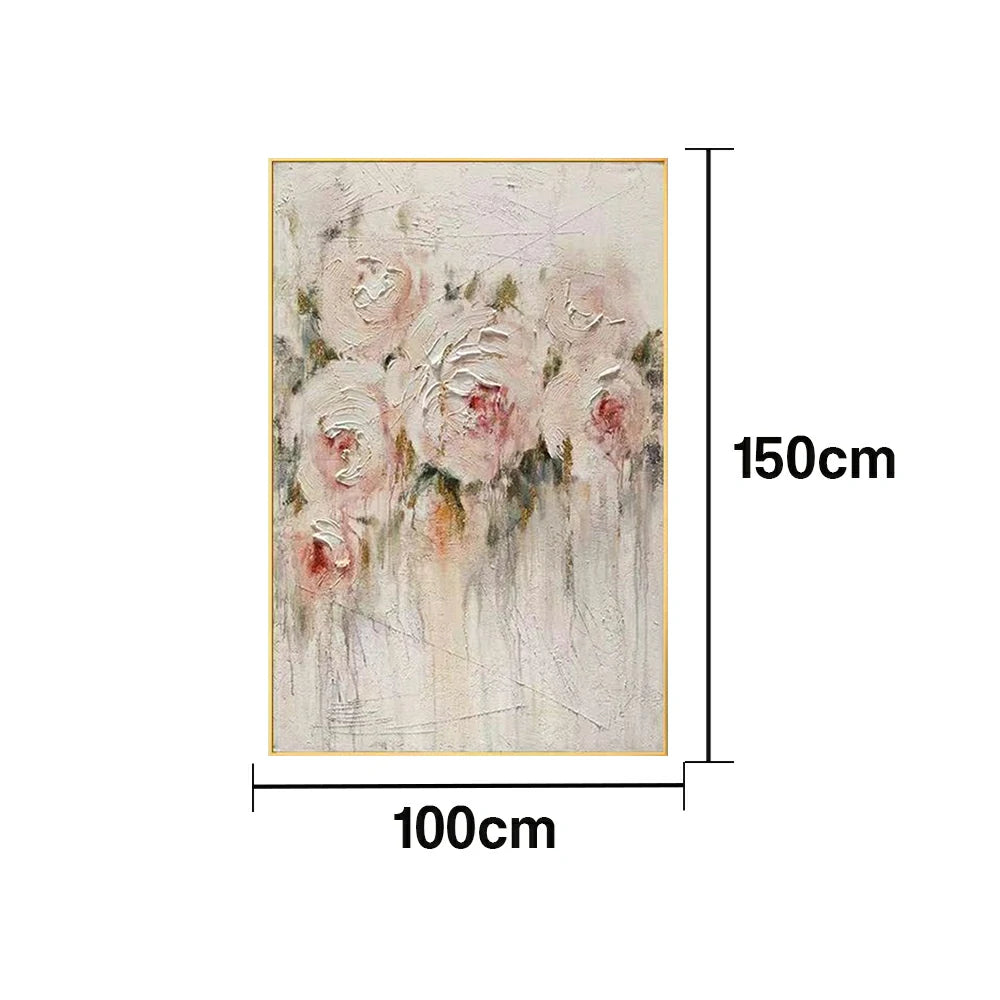 LUXORA Hand-Painted Oil Painting 70/100/140cm Soft Brushstroke Abstract Canvas for Bedrooms, Living Rooms, and Minimalist Interiors Seeking Calm and Balanced Visual Style
