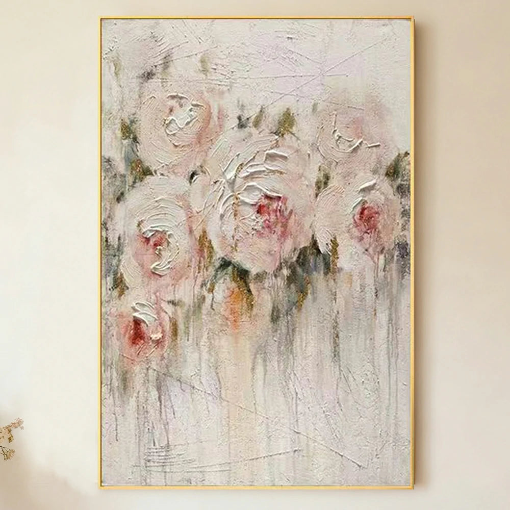 LUXORA Hand-Painted Oil Painting 70/100/140cm Soft Brushstroke Abstract Canvas for Bedrooms, Living Rooms, and Minimalist Interiors Seeking Calm and Balanced Visual Style