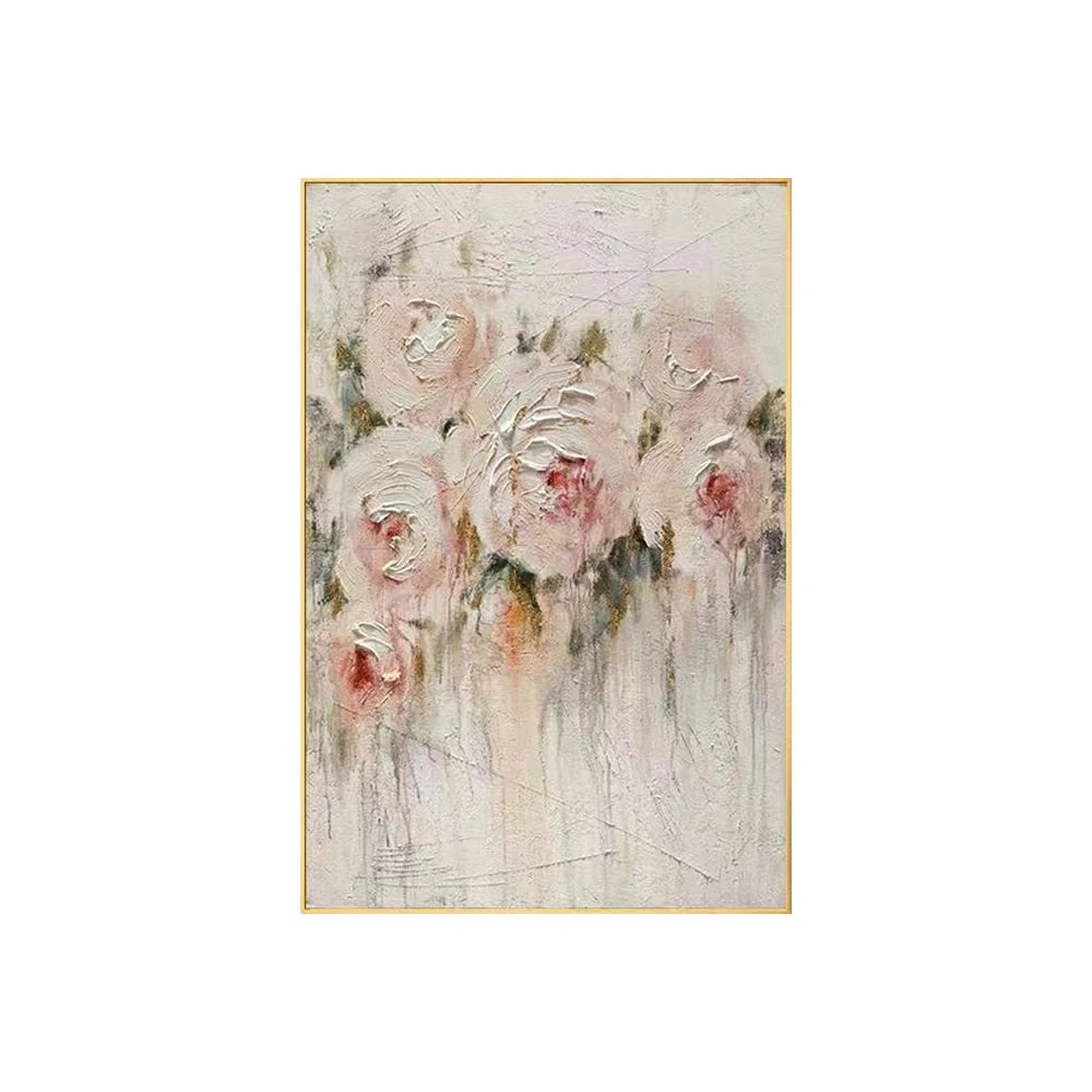 LUXORA Hand-Painted Oil Painting 70/100/140cm Soft Brushstroke Abstract Canvas for Bedrooms, Living Rooms, and Minimalist Interiors Seeking Calm and Balanced Visual Style