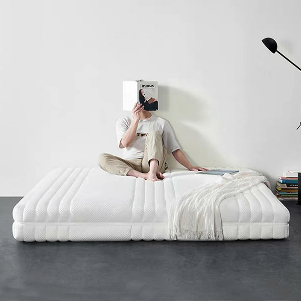 LUXORA Mattress 150/180cm, Natural Latex & 7-Zone Pocket Spring, Removable Cover for Breathable Comfort - White