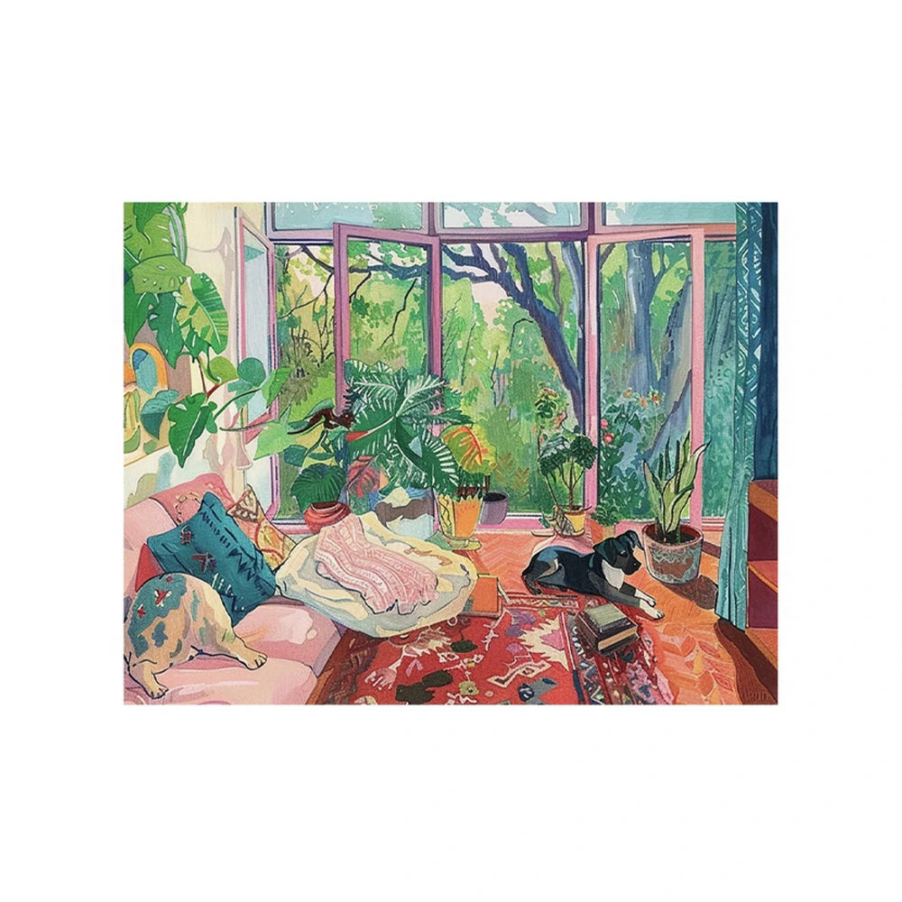 LUXORA Hand-Painted Oil Painting 65/105/155cm - Neutral Abstract Wall Art That Complements Simple and Modern Interiors