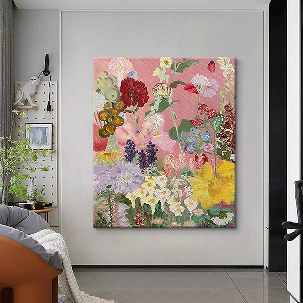 LUXORA Hand-Painted Oil Painting 50/80/120cm - Elegant Abstract Wall Art That Adds Warmth and Sophistication to Rooms