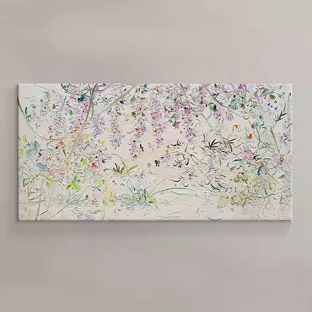 LUXORA Hand-Painted Oil Painting 100/140/200cm - Modern Abstract Wall Piece with Subtle Colour Movement and Fine Texture