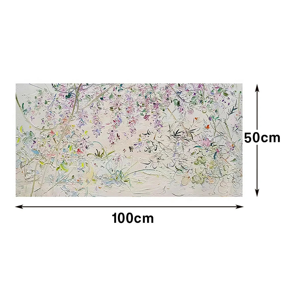 LUXORA Hand-Painted Oil Painting 100/140/200cm - Modern Abstract Wall Piece with Subtle Colour Movement and Fine Texture