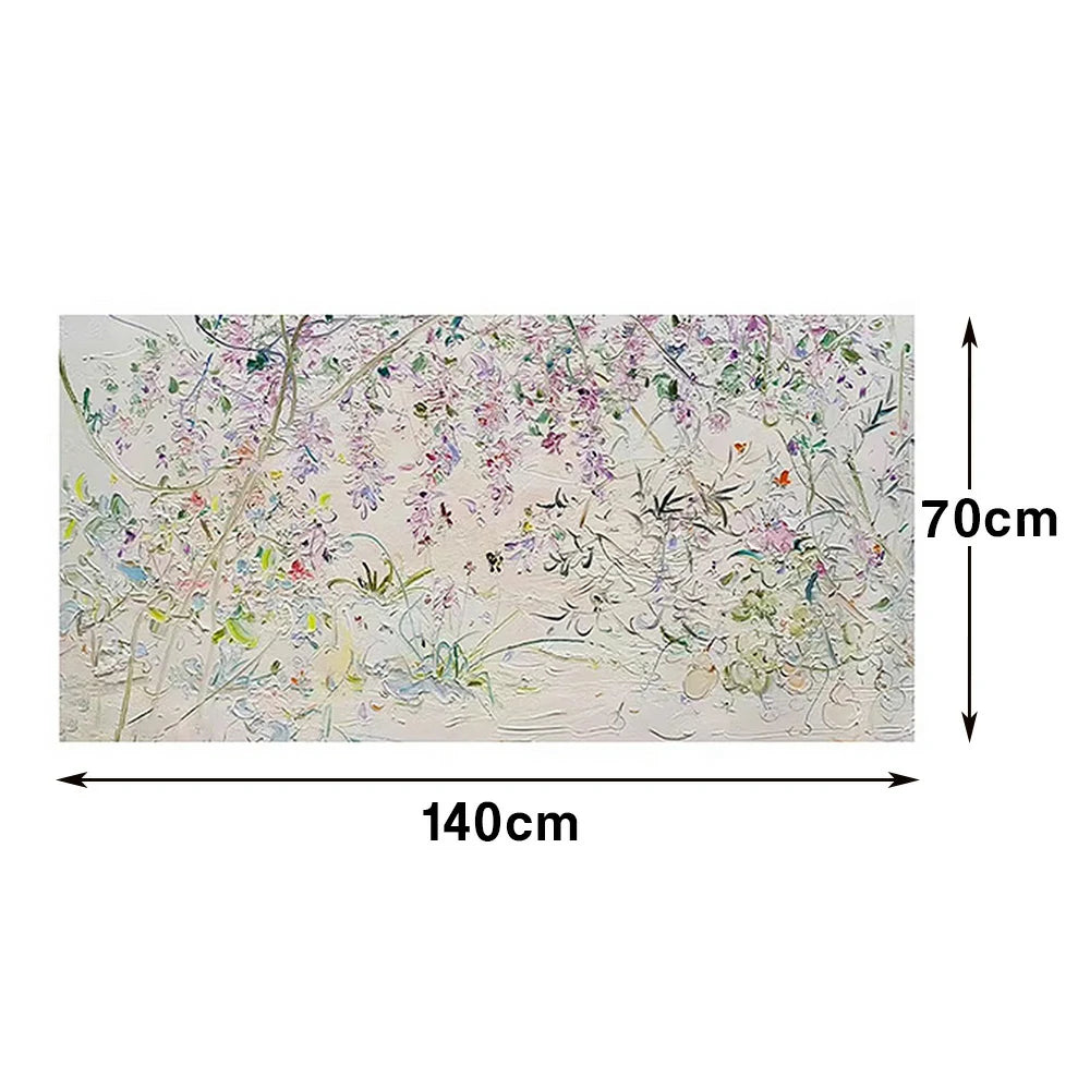 LUXORA Hand-Painted Oil Painting 100/140/200cm - Modern Abstract Wall Piece with Subtle Colour Movement and Fine Texture