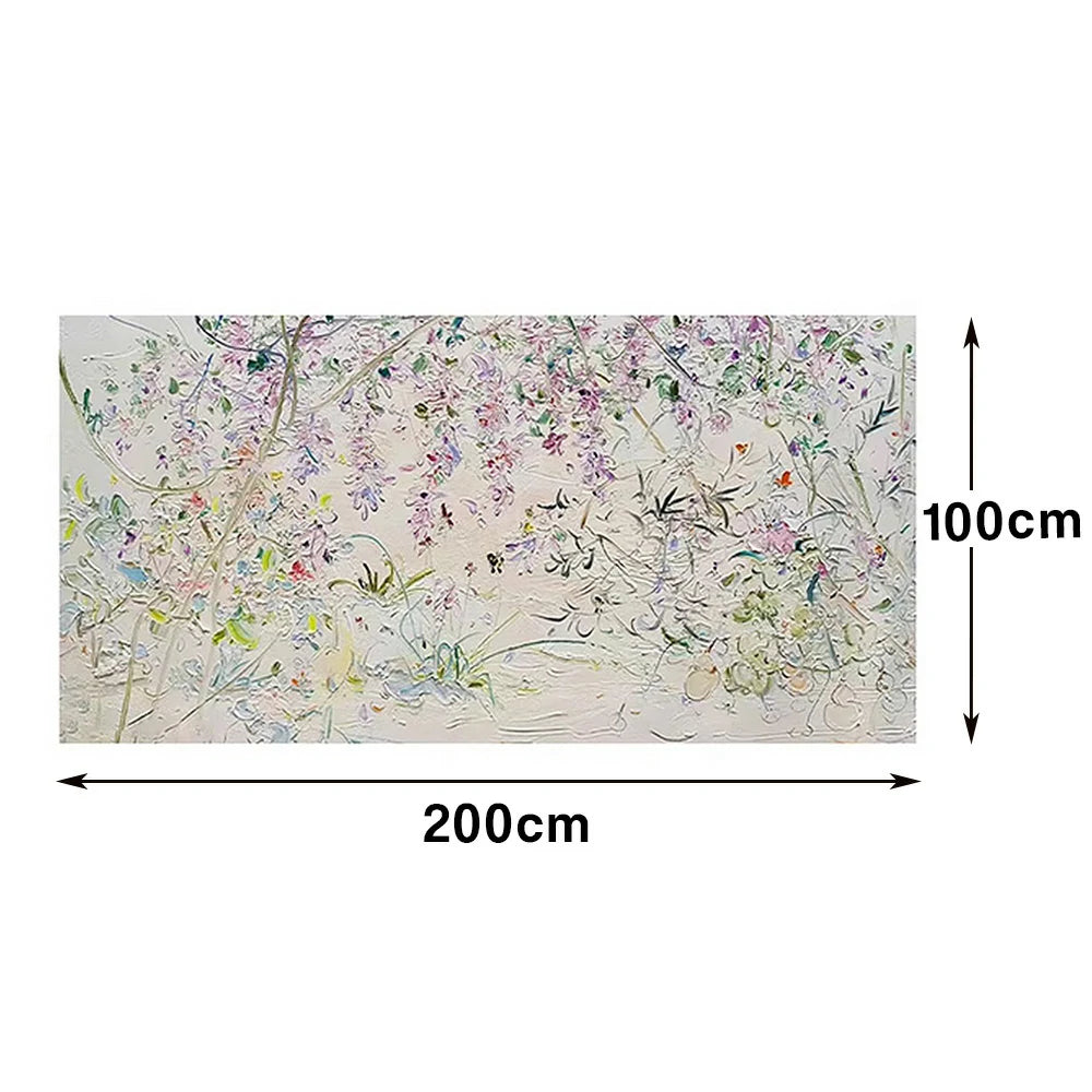 LUXORA Hand-Painted Oil Painting 100/140/200cm - Modern Abstract Wall Piece with Subtle Colour Movement and Fine Texture