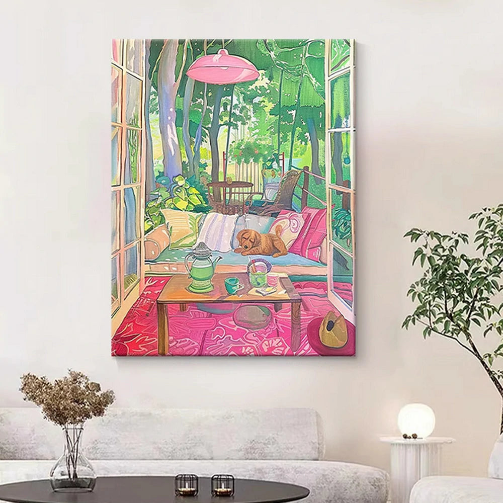 LUXORA Hand-Painted Oil Painting 50/80/120cm - Elegant Minimalist Art with Balanced Brush Motions and Clean Structure