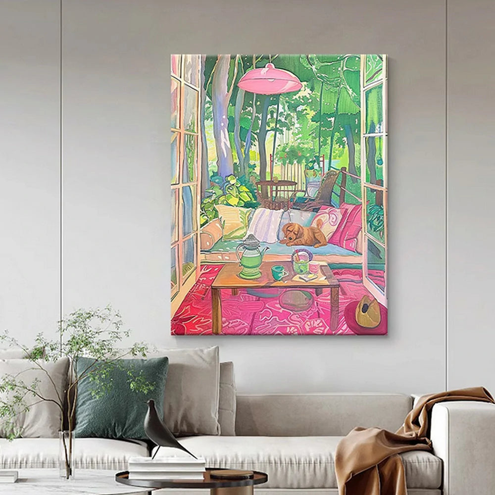 LUXORA Hand-Painted Oil Painting 50/80/120cm - Elegant Minimalist Art with Balanced Brush Motions and Clean Structure