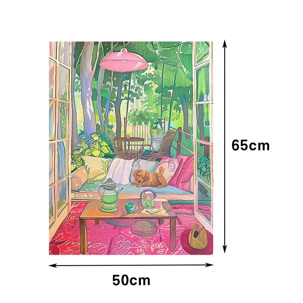 LUXORA Hand-Painted Oil Painting 50/80/120cm - Elegant Minimalist Art with Balanced Brush Motions and Clean Structure