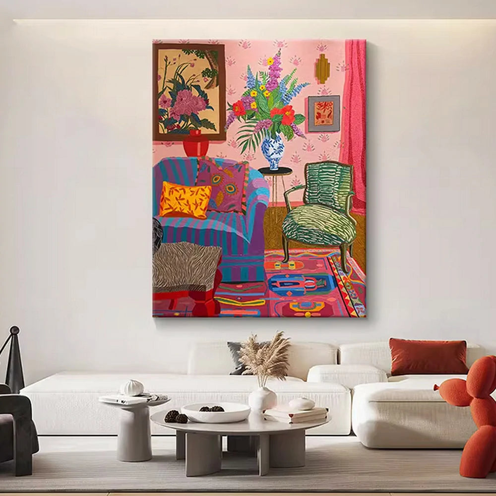 LUXORA Hand-Painted Oil Painting 50/80/120cm - Neutral Hand-Painted Canvas Featuring Smooth Texture and Soft Transitions