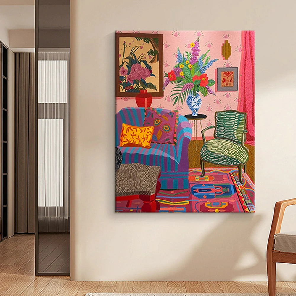 LUXORA Hand-Painted Oil Painting 50/80/120cm - Neutral Hand-Painted Canvas Featuring Smooth Texture and Soft Transitions