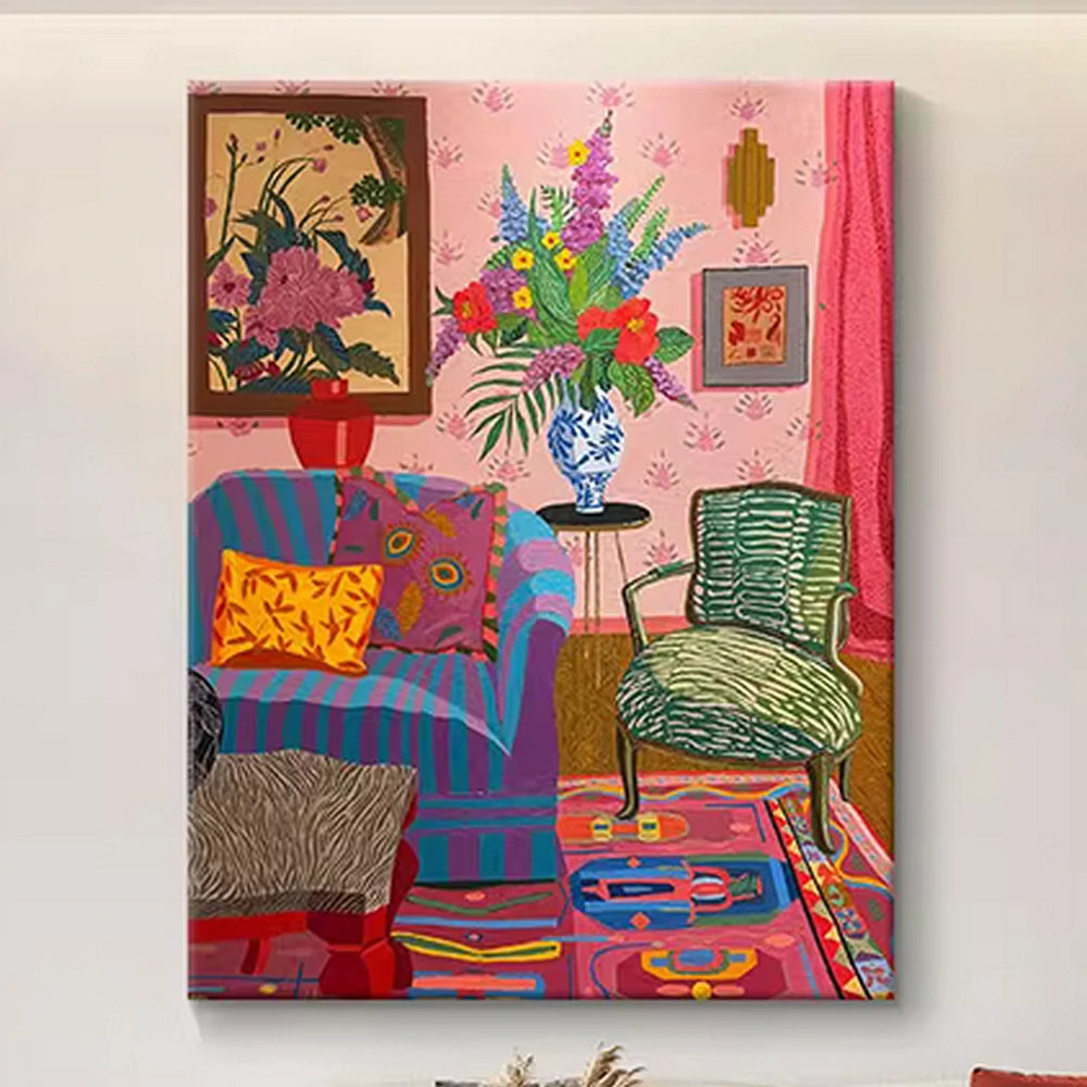 LUXORA Hand-Painted Oil Painting 50/80/120cm - Neutral Hand-Painted Canvas Featuring Smooth Texture and Soft Transitions