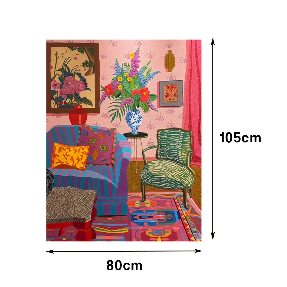 LUXORA Hand-Painted Oil Painting 50/80/120cm - Neutral Hand-Painted Canvas Featuring Smooth Texture and Soft Transitions