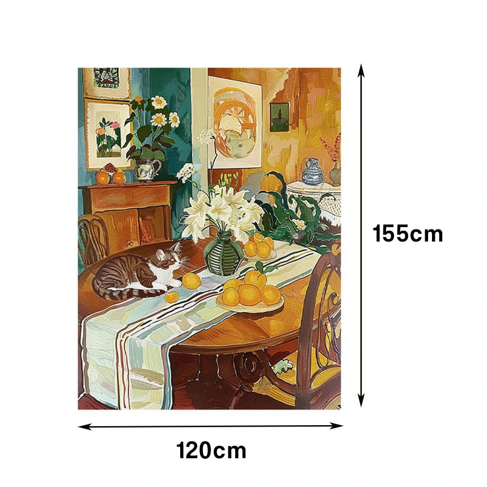 LUXORA Hand-Painted Oil Painting 50/80/120cm - Contemporary Abstract Painting with Soft Texture for Light Modern Spaces