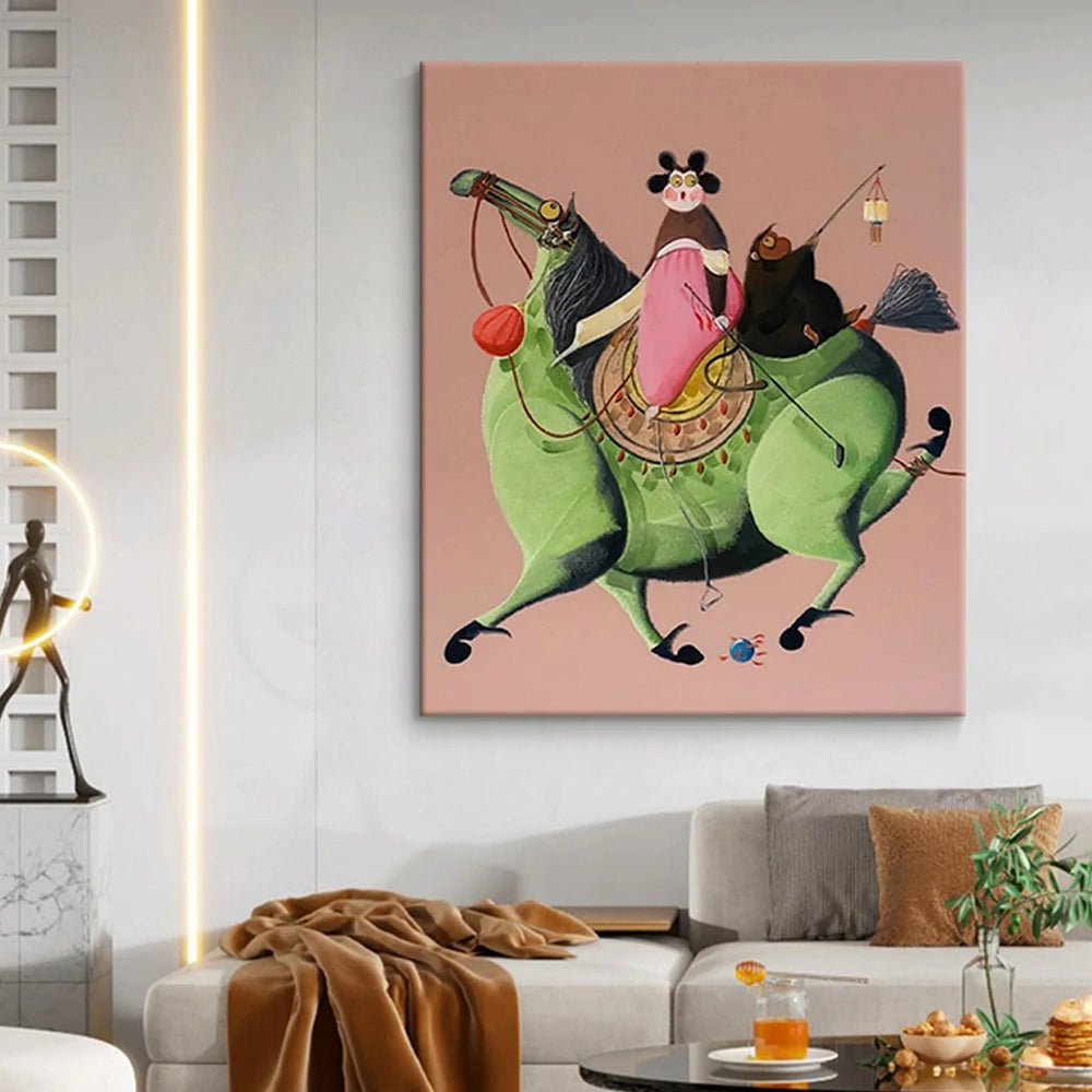 LUXORA Hand-Painted Oil Painting 50/80/120cm - Refined Modern Canvas Art That Enhances Everyday Interior Elegance