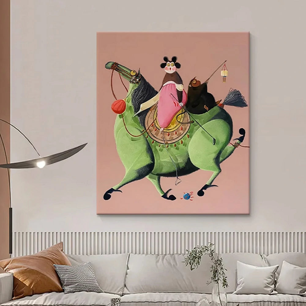 LUXORA Hand-Painted Oil Painting 50/80/120cm - Refined Modern Canvas Art That Enhances Everyday Interior Elegance