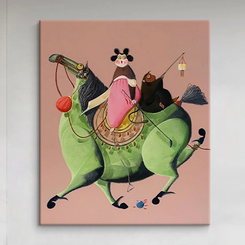 LUXORA Hand-Painted Oil Painting 50/80/120cm - Refined Modern Canvas Art That Enhances Everyday Interior Elegance